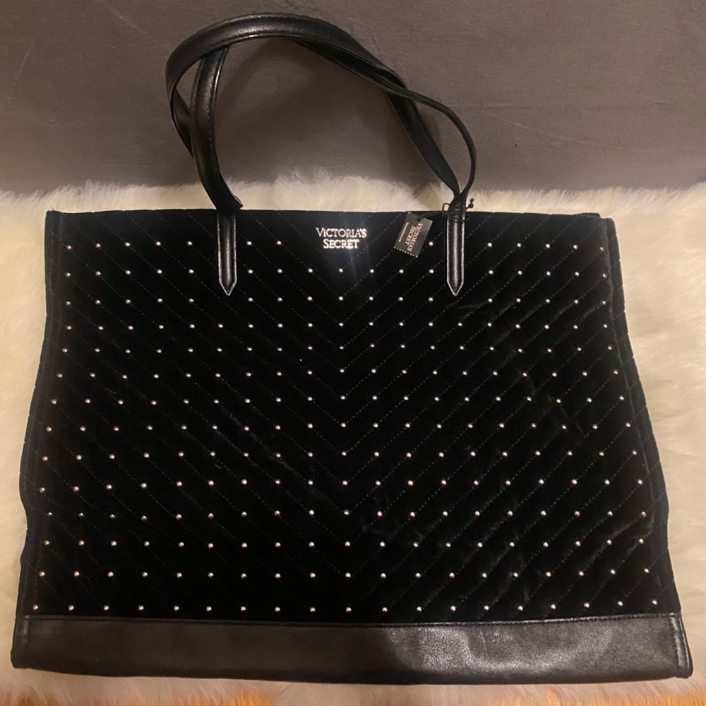 Victoria’s Secret Velour Studded Tote Bag